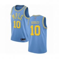 Mens Los Angeles Lakers 10 Jared Dudley Authentic Blue Hardwood Classics Basketball Jersey 