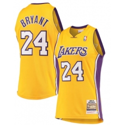 Men's Los Angeles Lakers Kobe Bryant Mitchell & Ness Gold Hardwood Classics 2008-09 Authentic Jersey