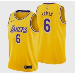 Men's Los Angeles Lakers LeBron James #6 Jersey Gold Icon 2021-22