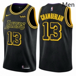 Mens Nike Los Angeles Lakers 13 Wilt Chamberlain Swingman Black City Edition NBA Jersey