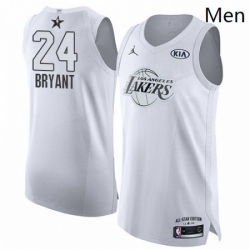 Mens Nike Los Angeles Lakers 24 Kobe Bryant Authentic White 2018 All Star Game NBA Jersey