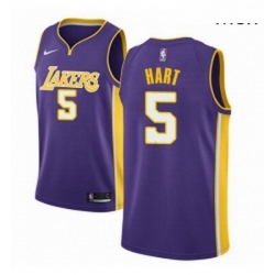 Mens Nike Los Angeles Lakers 5 Josh Hart Swingman Purple NBA Jersey Statement Edition 