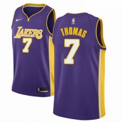 Mens Nike Los Angeles Lakers 7 Isaiah Thomas Authentic Purple NBA Jersey Icon Edition 