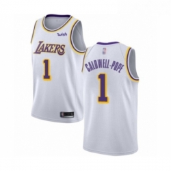 Womens Los Angeles Lakers 1 Kentavious Caldwell Pope Authentic White Basketball Jerseys Association Edition 