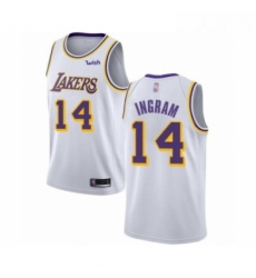 Womens Los Angeles Lakers 14 Brandon Ingram Authentic White Basketball Jerseys Association Edition