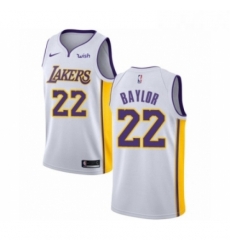 Womens Los Angeles Lakers 22 Elgin Baylor Authentic White Basketball Jersey Association Edition