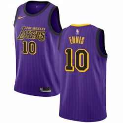 Womens Nike Los Angeles Lakers 10 Tyler Ennis Swingman Purple NBA Jersey City Edition