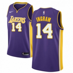 Womens Nike Los Angeles Lakers 14 Brandon Ingram Authentic Purple NBA Jersey Icon Edition