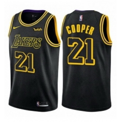 Womens Nike Los Angeles Lakers 21 Michael Cooper Swingman Black NBA Jersey City Edition