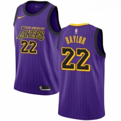 Womens Nike Los Angeles Lakers 22 Elgin Baylor Swingman Purple NBA Jersey City Edition