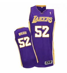 Youth Adidas Los Angeles Lakers 52 Jamaal Wilkes Authentic Purple Road NBA Jersey