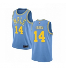 Youth Los Angeles Lakers 14 Danny Green Swingman Blue Hardwood Classics Basketball Jersey 