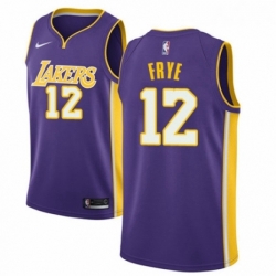 Youth Nike Los Angeles Lakers 12 Channing Frye Authentic Purple NBA Jersey Icon Edition 