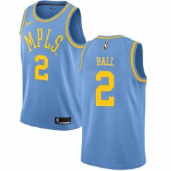 Youth Nike Los Angeles Lakers 2 Lonzo Ball Swingman Blue Hardwood Classics NBA Jersey