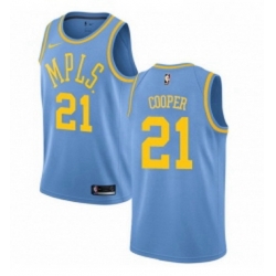 Youth Nike Los Angeles Lakers 21 Michael Cooper Authentic Blue Hardwood Classics NBA Jersey