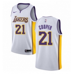 Youth Nike Los Angeles Lakers 21 Michael Cooper Swingman White NBA Jersey Association Edition