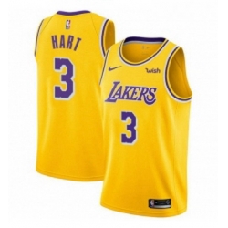 Youth Nike Los Angeles Lakers 3 Josh Hart Swingman Gold NBA Jersey Icon Edition 