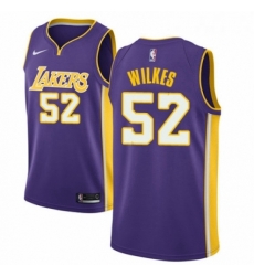 Youth Nike Los Angeles Lakers 52 Jamaal Wilkes Authentic Purple NBA Jersey Icon Edition