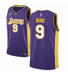 Youth Nike Los Angeles Lakers 9 Luol Deng Swingman Purple NBA Jersey Statement Edition 