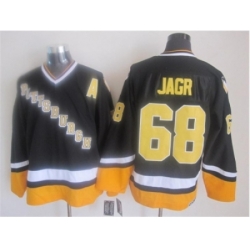 NHL Pittsburgh Penguins #68 jagr black-yellow jerseys