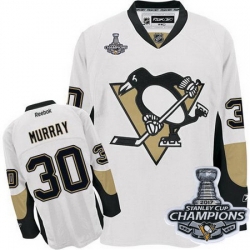 Penguins #30 Matt Murray White 2017 Stanley Cup Finals Champions Stitched NHL Jersey