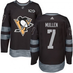 Penguins #7 Joe Mullen Black 1917 2017 100th Anniversary Stitched NHL Jersey