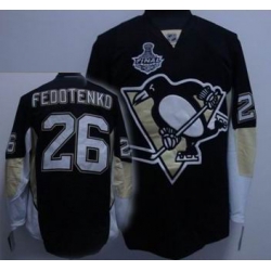 RBK Pittsburgh Penguins #26 FEDOTENKO BLACK STANLEY CUP Jersey