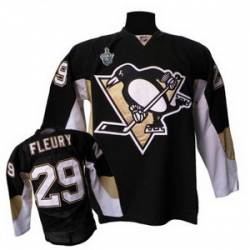 RBK hockey jerseys,Pittsburgh Penguins 29# M. Fleury STANLEY CUP Home black