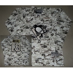 Kids Pittsburgh Penguins 18 James Neal White Camo NHL Jerseys