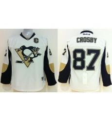 Kids Pittsburgh Penguins 87 Sidney Crosby White NHL Jerseys