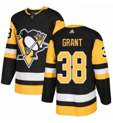 Youth Adidas Pittsburgh Penguins 38 Derek Grant Authentic Black Home NHL Jersey 