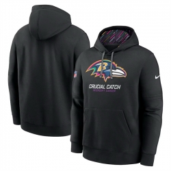 Men Baltimore Ravens Black 2024 Crucial Catch Club Pullover Hoodie