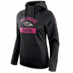 NFL Baltimore Ravens Nike Womens Breast Cancer Awareness Circuit Performance Pullover Hoodie Black