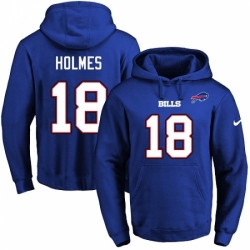 NFL Mens Nike Buffalo Bills 18 Andre Holmes Royal Blue Name Number Pullover Hoodie