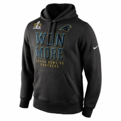 NFL Carolina Panthers Nike Super Bowl 50 Bound Won More Pullover Hoodie Black