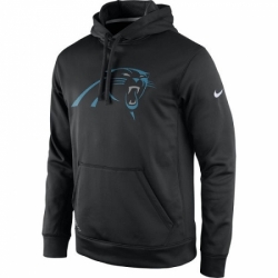 NFL Mens Carolina Panthers Nike Black Practice Performance Pullover Hoodie