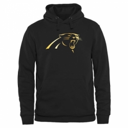 NFL Mens Carolina Panthers Pro Line Black Gold Collection Pullover Hoodie
