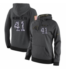 NFL Womens Nike Carolina Panthers 41 Captain Munnerlyn Stitched Black Anthracite Salute to Service Player Performance Hoodie