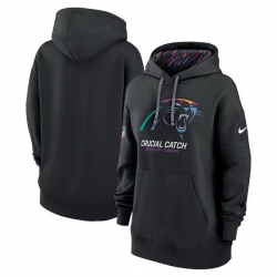 Women Carolina Panthers Black 2024 Crucial Catch Club Pullover Hoodie