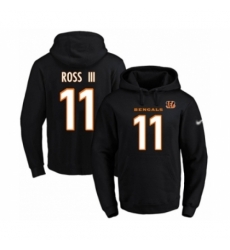 Football Mens Cincinnati Bengals 11 John Ross Black Name Number Pullover Hoodie