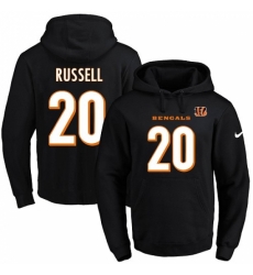 NFL Mens Nike Cincinnati Bengals 20 KeiVarae Russell Black Name Number Pullover Hoodie