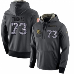 NFL Mens Nike Cleveland Browns 73 Joe Thomas Stitched Black Anthracite Salute to Service Player Performance Hoodie