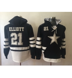 Men Nike Dallas Cowboys Ezekiel Elliott 21 NFL Winter Thick Hoodie