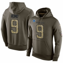 NFL Nike Dallas Cowboys 9 Tony Romo Green Salute To Service Mens Pullover Hoodie