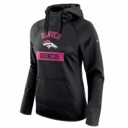 NFL Denver Broncos Nike Womens Breast Cancer Awareness Circuit Performance Pullover Hoodie Black