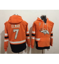 Men Nike Denver Broncos John Elway 7 NFL Winter Thick Hoodie