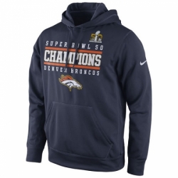 NFL Denver Broncos Nike Super Bowl 50 Champions Celebration Performance Hoodie Navy