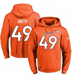 NFL Mens Nike Denver Broncos 49 Dennis Smith Orange Name Number Pullover Hoodie