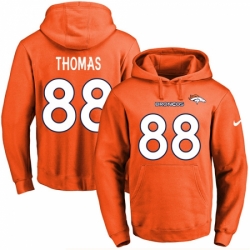 NFL Mens Nike Denver Broncos 88 Demaryius Thomas Orange Name Number Pullover Hoodie