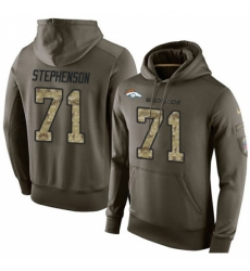 NFL Nike Denver Broncos 71 Donald Stephenson Green Salute To Service Mens Pullover Hoodie